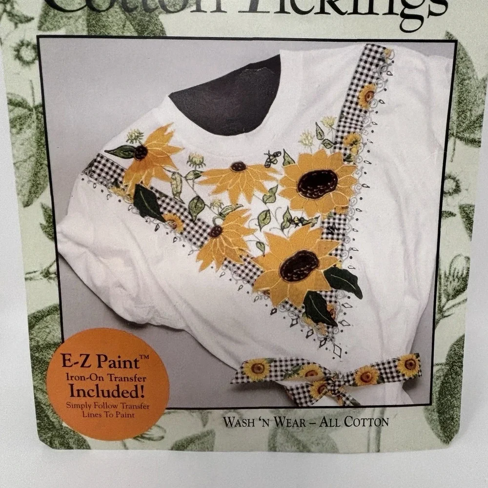 Innovations Cotton Pickings Sunflowers Iron On Transfer Cutouts New Vintage 1994
